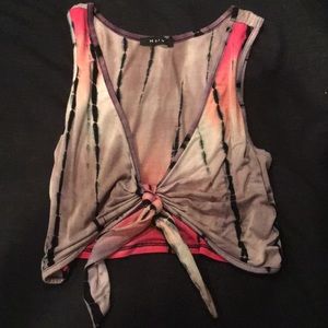 Tie front crop top